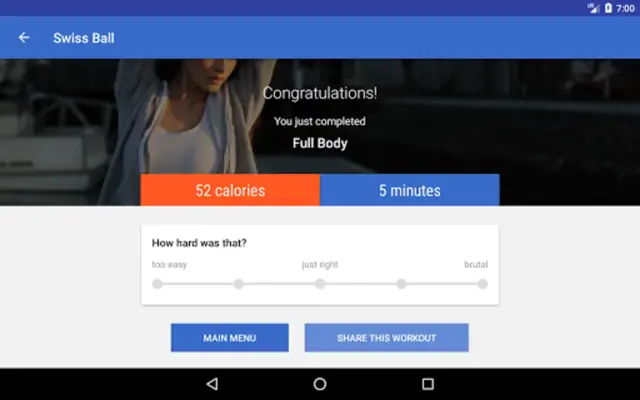 Stability Ball Workouts Fitify android App screenshot 1