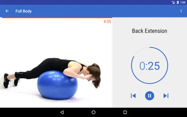 Stability Ball Workouts Fitify android App screenshot 2