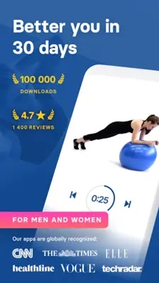 Stability Ball Workouts Fitify android App screenshot 6